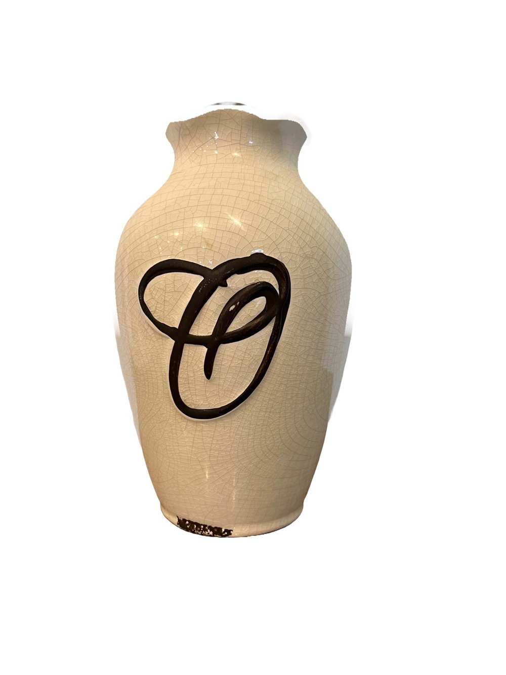 Ashland Heritage Home  Decorative Vase with Black Script Accent